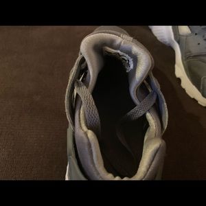 Gray and white huarache